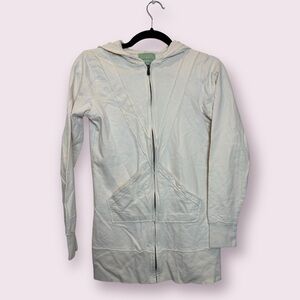 Y2K FAME zip up longline slim fit hoodie